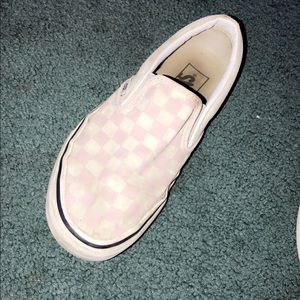 Vans pink and white checkered